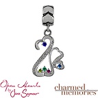 Charmed Memories Open Hearts Family Charm Sterling Silver