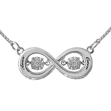 Diamonds in Rhythm Couple's Heart Necklace 